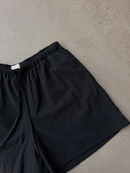 Hazlewood Black Cotton Linen Short