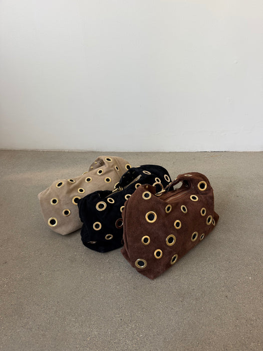 Suede Leather Hand Bag