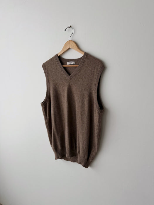 Taupe Cashmere Vest | XL
