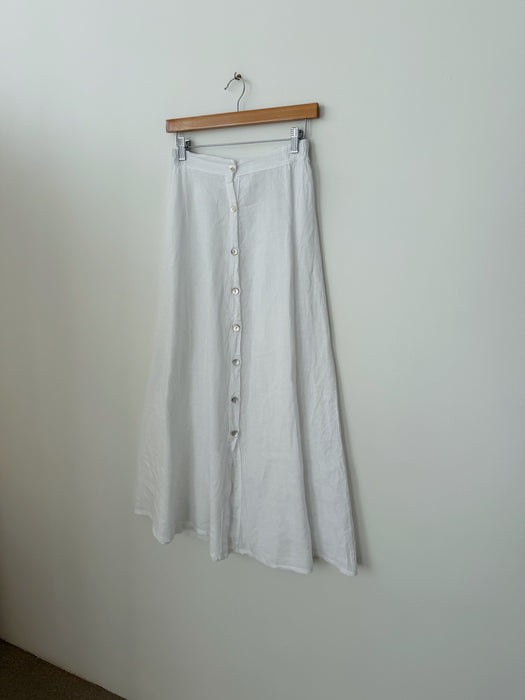 White Button Down Skirt | S