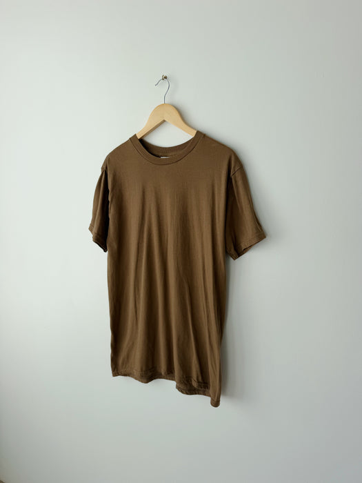 Brown Cotton Tee | XL