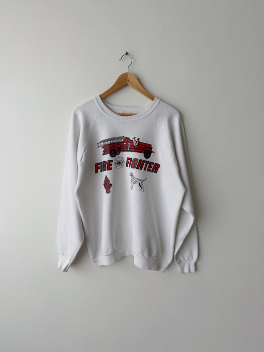White Fire Fighter Crewneck | XL