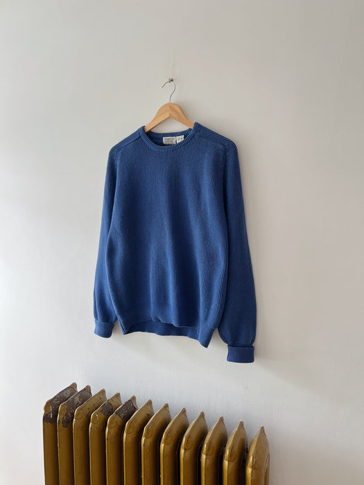 Cornflower Cotton Knit Sweater | M/L