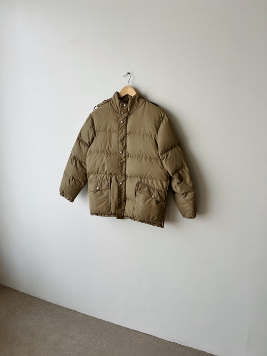 Tan Down Puffer Jacket | M