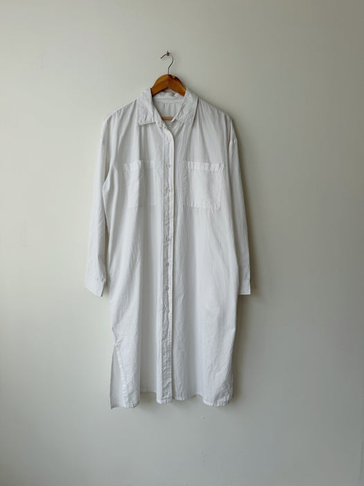 White Long Sleeve Button Up | XL
