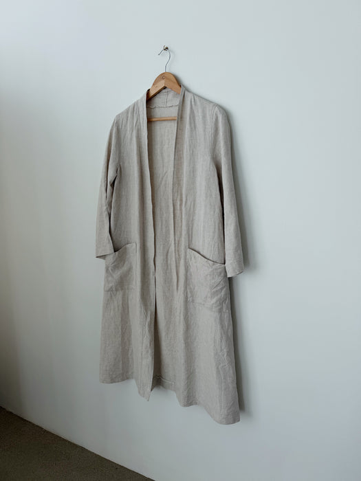 Oat Linen Duster | M