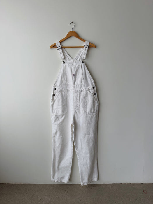 White Denim Overalls | S