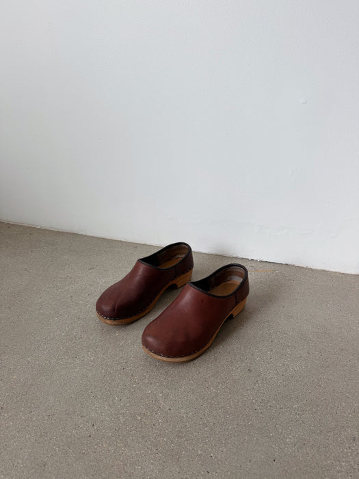 Brown Leather Clog | 8.5