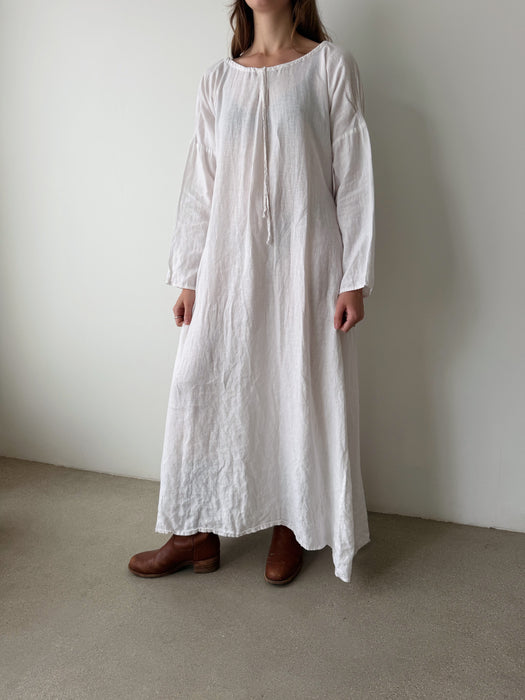 White Linen Dress | XL