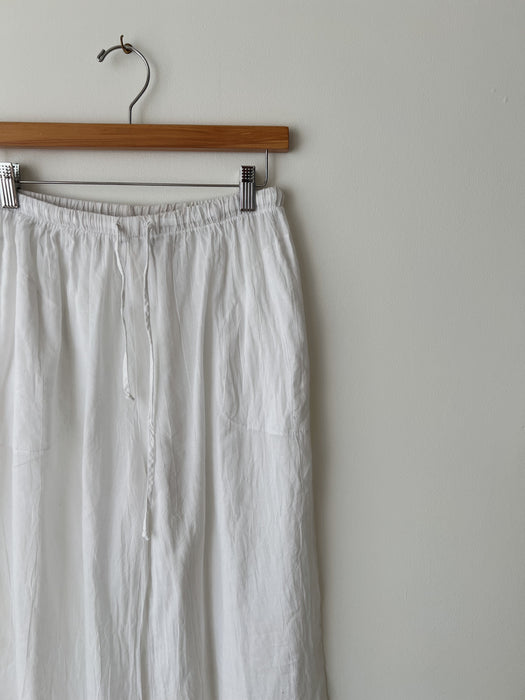 White Cotton Pants | S/M