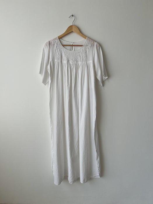 White Embroidered Dress | M