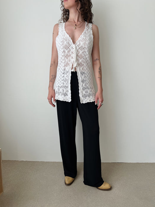 Black Flowy Pants | L