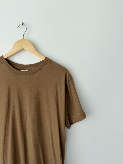 Brown Cotton Tee | XL