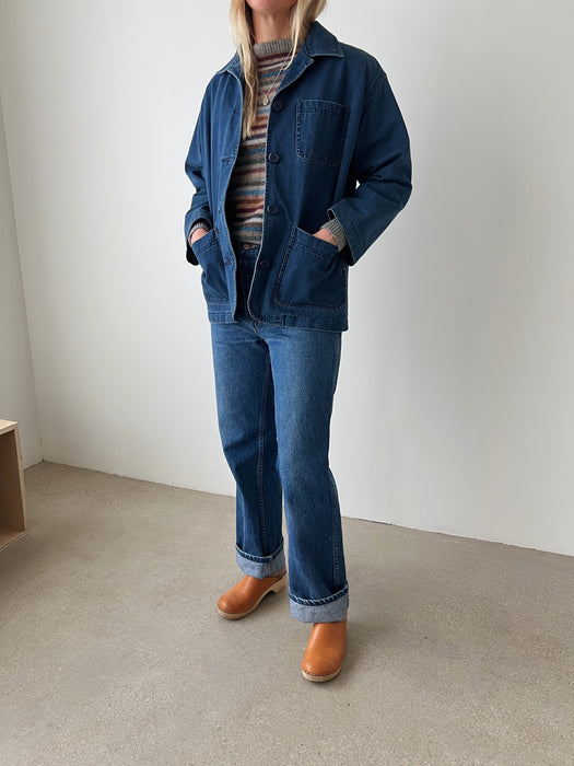 Dark Wash Chore Coat | S