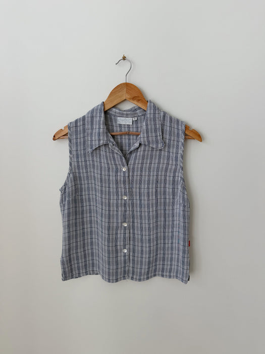 Plaid Sleeveless Top | XS