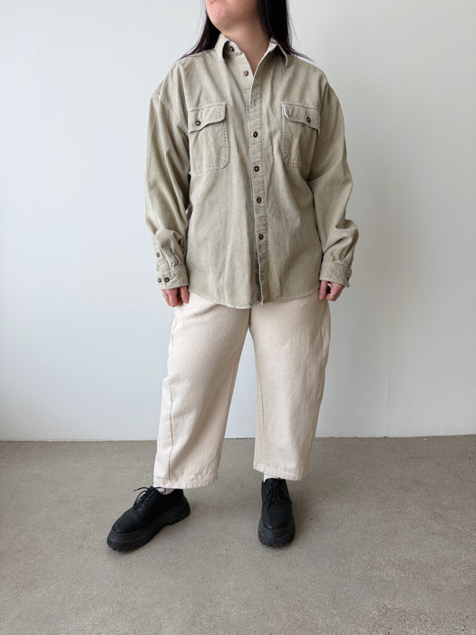 Beige Corduroy Button up | XL