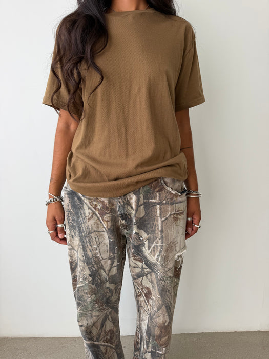 Brown Cotton Tee | XL