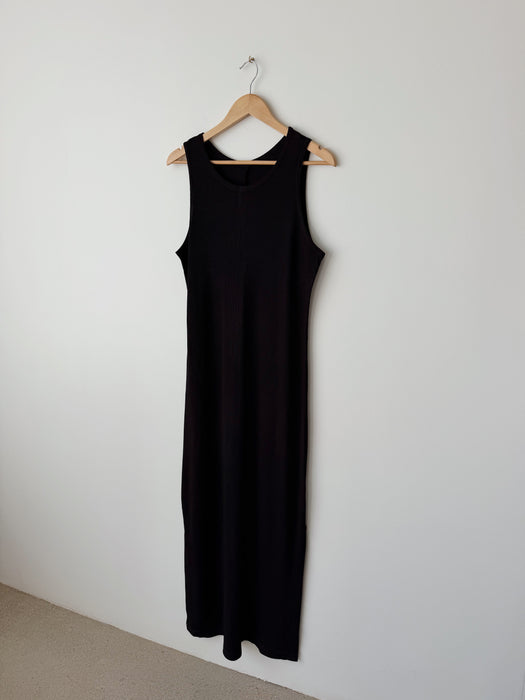 Black Waffle Dress | M/L