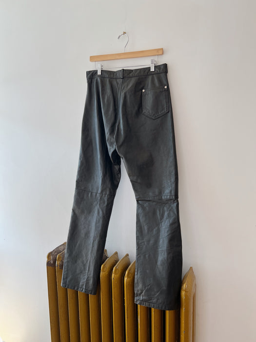 Onyx Leather Pants | 30