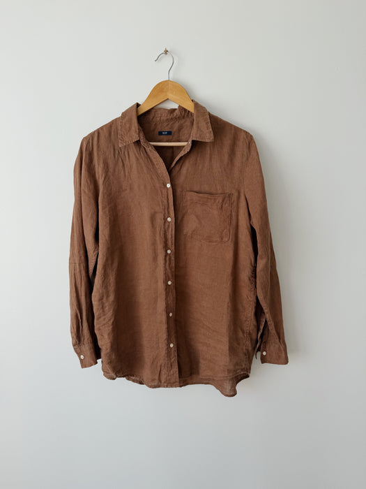 Brown Linen Shirt | M