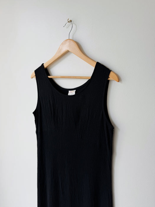 Black Waffle Dress | L