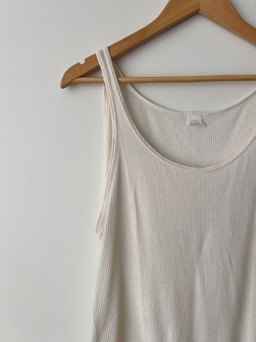 Cream Ribbed Tank | L
