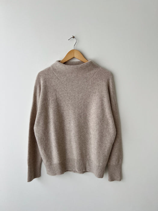 Heather Oat Cashmere Sweater | M/L