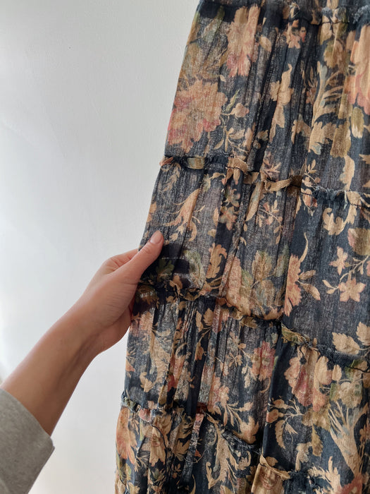 Floral Ruffle Skirt | L