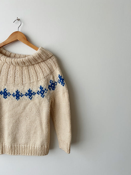 Cream Hand Knit Sweater | S
