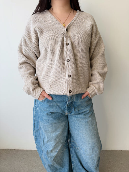 Oat Knit Cardigan | L
