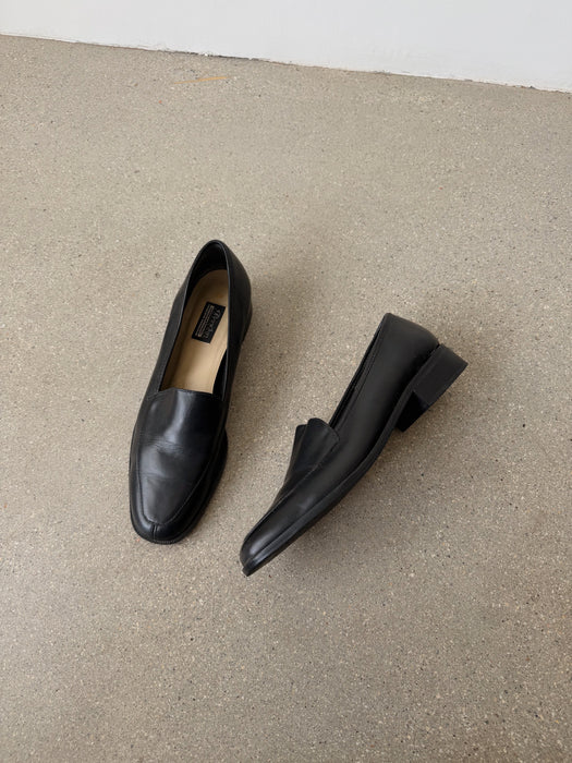 Black Leather Loafer | 9.5