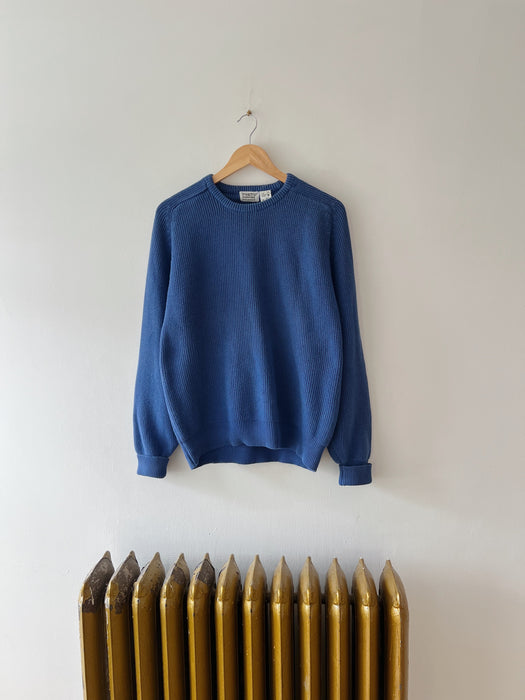 Cornflower Cotton Knit Sweater | M/L
