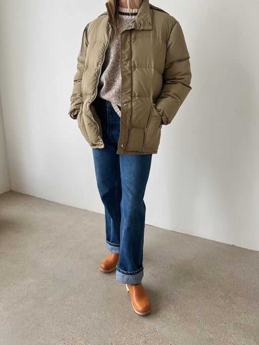 Tan Down Puffer Jacket | M