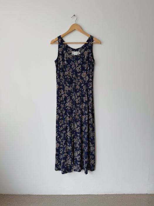 Navy Floral Dress | M