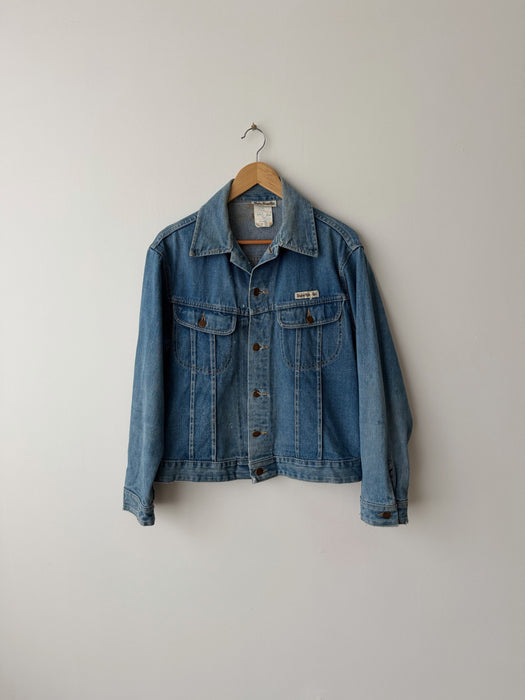 Distressed Denim Jacket | M