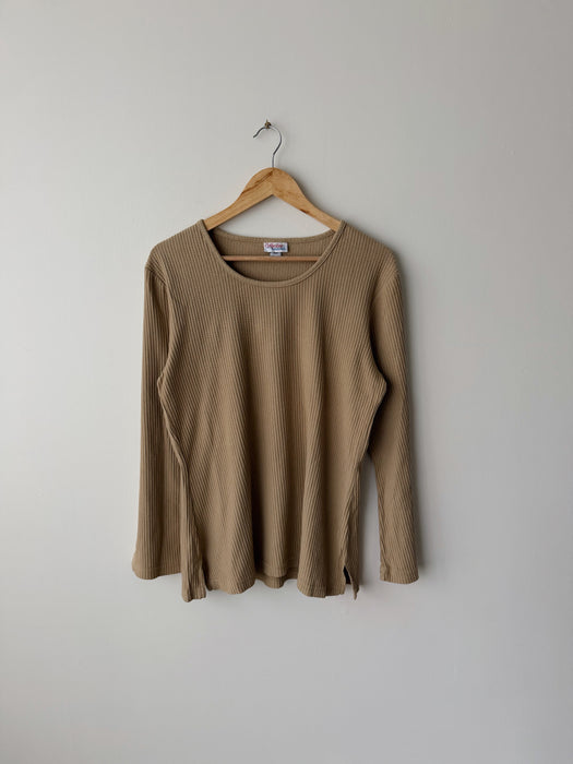 Tan Waffle Top | M