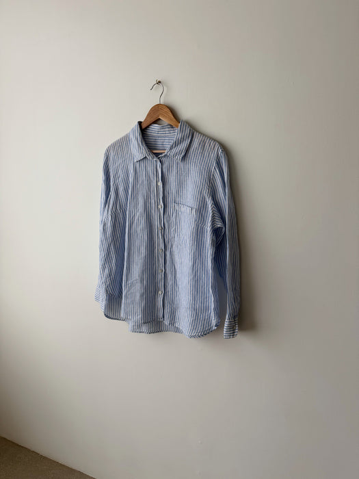 Light Blue Striped Button Up | L
