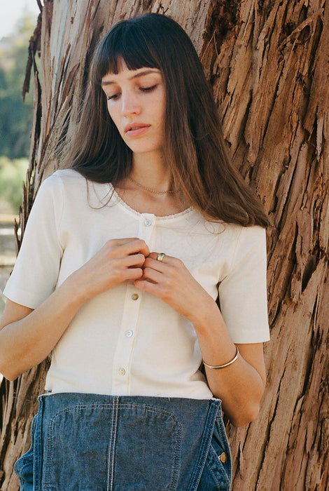 LA Relaxed Short Sleeve Cardigan