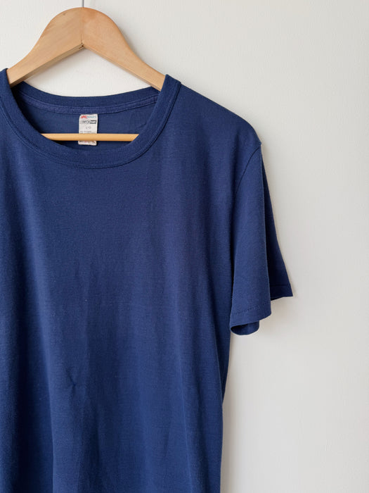 Navy Single Stitch Tee | L