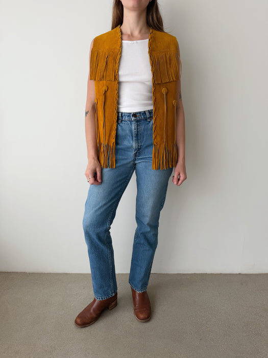 Fringe Suede Vest | M
