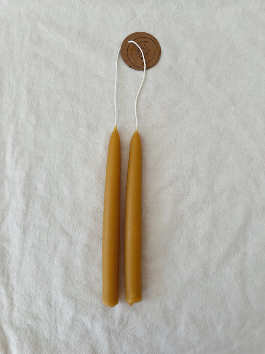 Classic Taper Pair Hand Dipped Beeswax Candles