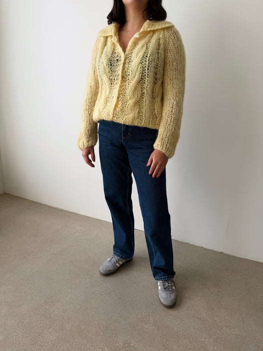 Yellow Knit Sweater | M