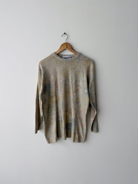 Floral Wool Angora Sweater | L