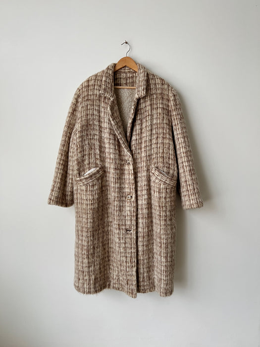 Neutral Wool Blend Coat |