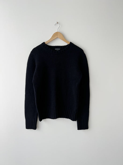 Black Cashmere Lambswool Sweater | M