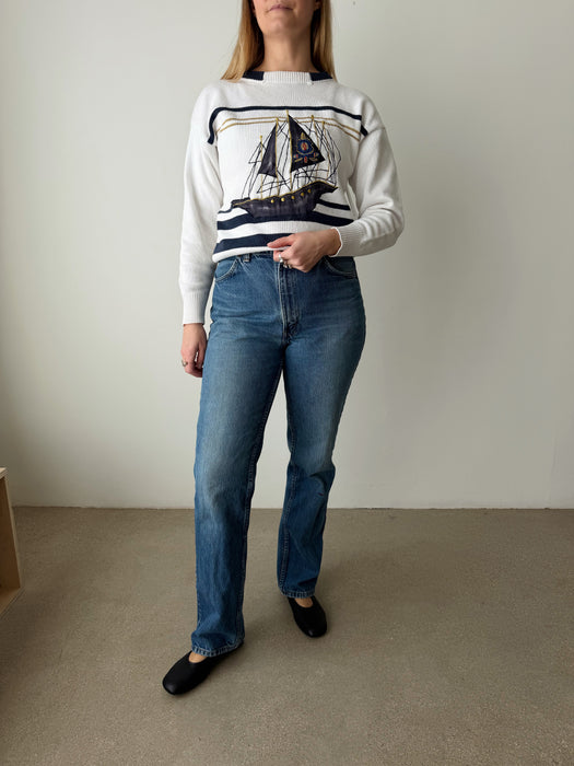 Cotton Sailboat Sweater | S