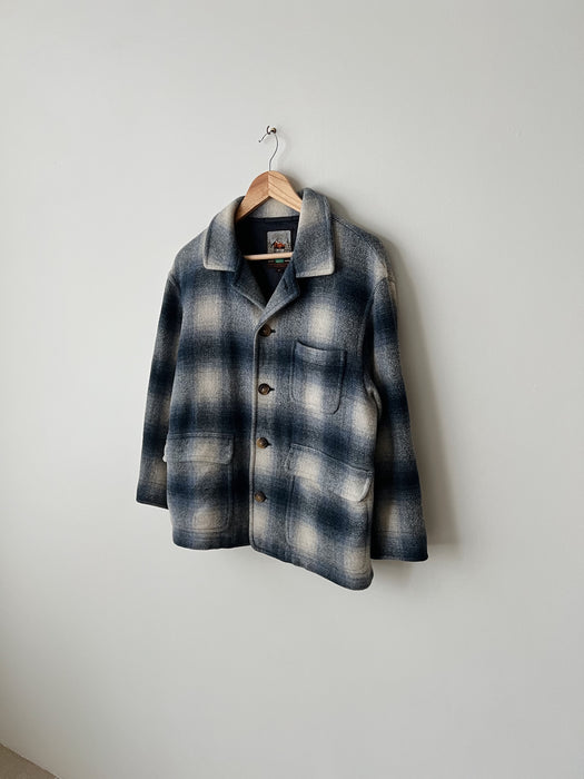 Blue Plaid Flannel Jacket | S