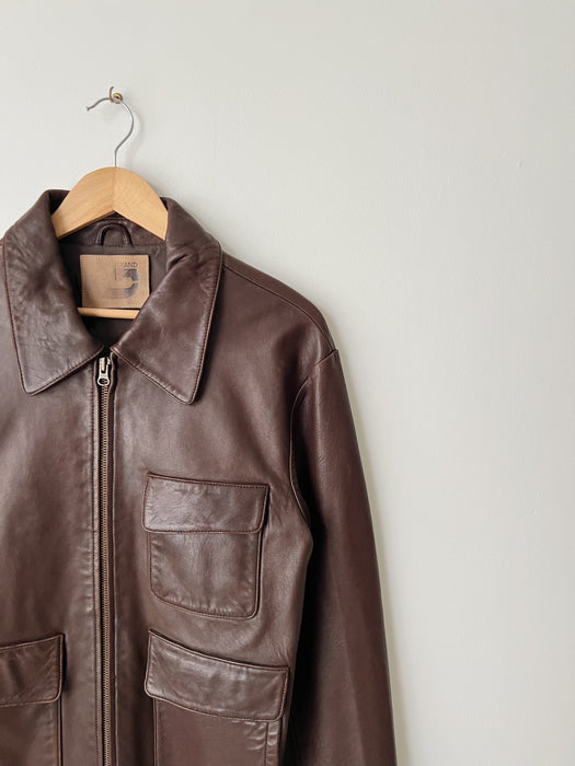 Brown Leather Jacket | M
