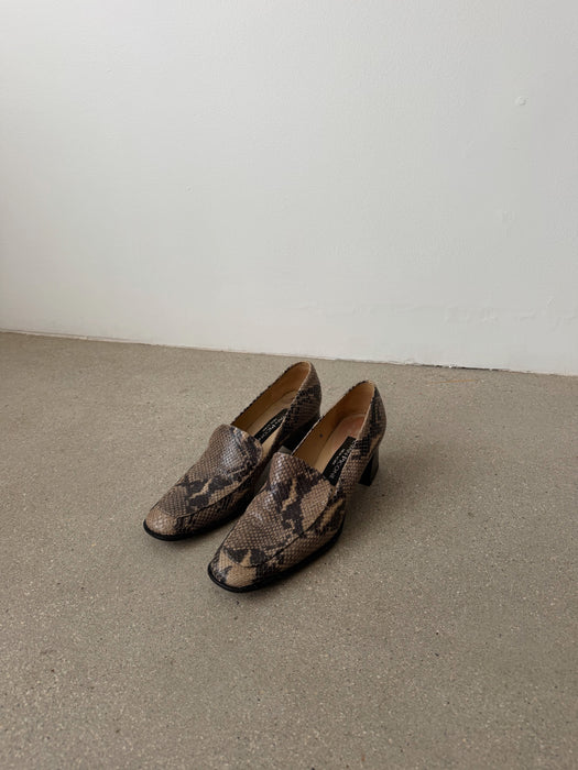 Reptile Leather Loafers | 9