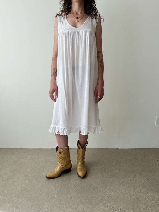 White Cotton Dress | L